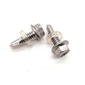 Stainless steel SS410 SS304 SS316 hex head roofing Screw, Self drilling screw ,hex head self tapping roofing screw